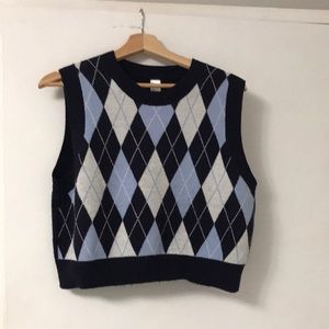 Blue Argyle Sweater Vest from H&M.